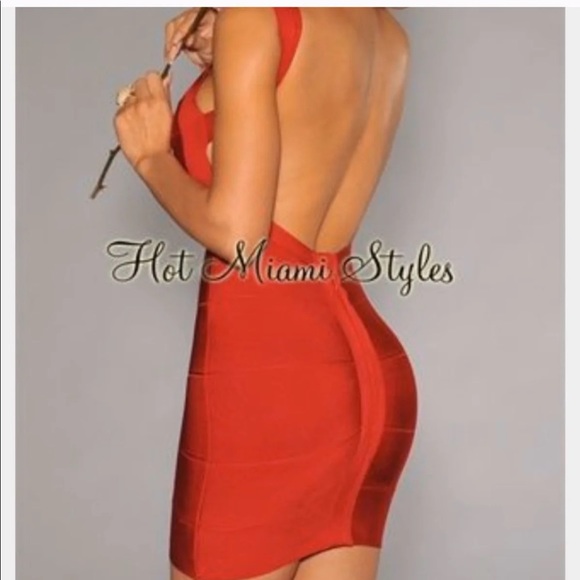 Lot of 3 hms bandage dresses small - Picture 8 of 10